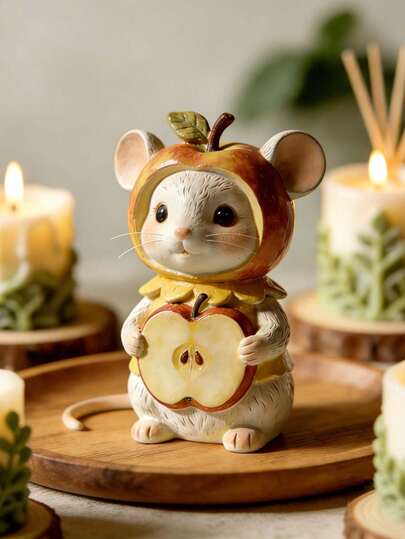 1 Piece Jerry Mouse Apple Silicone Mold, Suitable For Candles And Resin, With Irregular Shapes And Detailed Apple Animal Patterns, Is An Ideal Choice For Handicraft Enthusiasts. It Is A Soft And Durable Material Used For Home Decoration, Animal Decoration, Resurrection Gifts, And Other Purposes