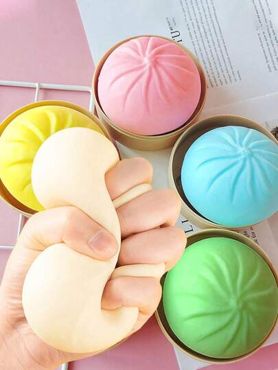 Adult Party Toy _ Creative Char Siu Bao Squeeze Toy _ Portable Steamer Accessory, Fun Stress Relief Toy _ Desktop Decor, Gag Gift _ Creative Party ,Squishy Toys,Cute Stuff,Nee Doh,Cheese Squishy,Squishy Dumpling,Fidget