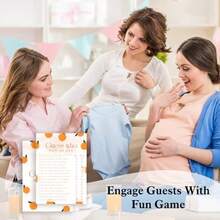 DISOVF Orange Theme Baby Shower Games- Gu Who Mom Or Dad -Gender Reveal Party Games -A Little Cutie Is On The Way Gender Neutral Party And Plies- K05 - Ai là mẹ hay bố? - Xem 7