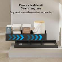 Say Goodbye To Clutter: Under Sink Pull-Out Drawer - Heavy-Duty Slide-Out Shelf With High Guardrails, Easy To Clean, Fits All Cabinets - Multicolor - View 5