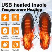 Full Foot Coverage USB Powered Adjustable Heated Insoles, Warm Shoe Pads For Winter - Black - View 6