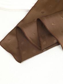 1pc Vintage Satin Heart & Polka Dot Triangle Scarf, Multi-Color Options, French Elegant, Suitable For Daily Commute/Vacation/Outfit Accessory,Summer,Hair Accessaries,Holiday - Multicolor - View 6