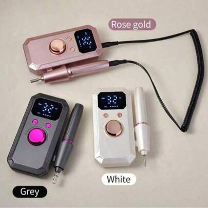 20,000 RPM Rechargeable Electric Nail File, Professional Portable Acrylic, Gel Nail And Polishing Grinder With 11 Grinding Heads And 20 Sanding Bands, Cordless Design, Suitable For Salon And Home High-Speed Tool, Ideal Gift For Women