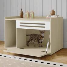 Cat Litter Box Enclosures - Wood - View 3