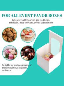 20 hộp đựng bánh cupcake đơn đã lắp ráp sẵn, kích thước 3.5"X3.5"X3.5", kèm khay bên trong, thích hợp cho tiệc cupcake và muffin. - Xem 7