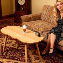 Natural Wooden Coffee Table For Living Room Modern Sofa Centre Table Tea Tables - Burlywood (original Wood Color) - View 6