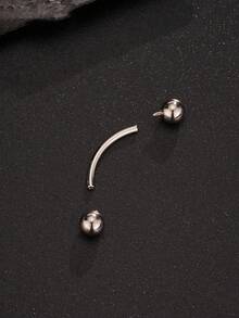 1 pieza Joyería de perforación de ceja con rosca interna de color dorado de titanio G23 de 16G - Piercings de cejas 16G - Ver 4