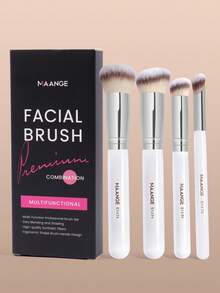 MAANGE Bộ cọ trang điểm chuyên nghiệp 2/3/4 món kèm hộp giấy, bao gồm cọ tán kem nền, cọ tạo khối, cọ má hồng, cọ phấn phủ, cọ tán phấn mắt, cọ che khuyết điểm, cọ highlight, cọ pha màu, lông cọ mềm mại, nhỏ gọn, tiện mang theo, thích hợp làm quà tặng cho phụ nữ/bé gái. - trắng - Xem 14
