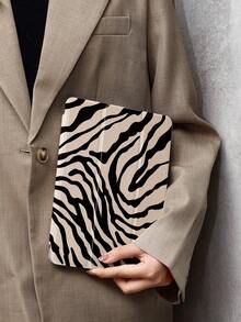 Ayotu 1pc Beige Base With Black Zebra Pattern Tablet Case & Kindle E-Book Case Compatible With 10th Generation, 11/Air 4th/Air 7th/9.7 Inches, Compatible With Samsung Galaxy Tab A9 Plus, Kindle (11th Generation-2024 Release)(6 Inch), Kindle Paperwhite 12th Gen 2024, Great Holiday Gift, Stylish And Simple Pattern. - Multicolor - View 2