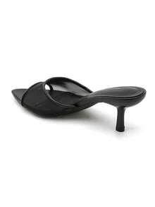 Mules et Escarpins Slingback à Voile de Mesh – L’Audace de la Transparence - 黑色 - 查看 5