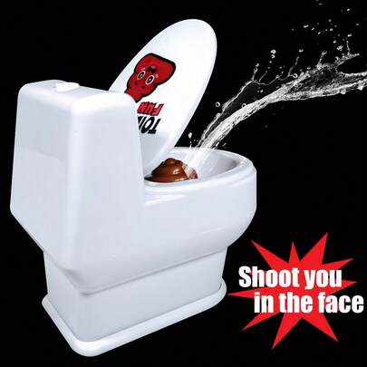 恶作剧喷水马桶，趣味搞怪礼物，喷水效果，搞笑马桶，幽默新奇产品 - 非常有趣的喷水恶作剧礼物，生日和节日（包括圣诞节）的理想之选