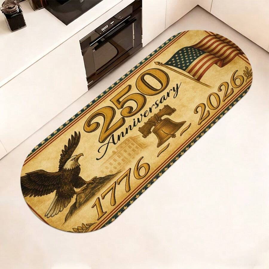 1 pieza Felpudo vintage estilo americano, de terciopelo mullido, alfombra gruesa, alfombra de pelo largo, alfombra de otoño/invierno, felpudo de cocina, alfombra lavable, felpudo de entrada, alfombra pequeña, alfombra, tapete, felpudo, decoración del hogar, alfombra de área, felpudo de exterior, alfombra de dormitorio - Multicolor - Ver 1