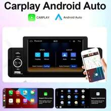 Radio táctil para auto, ideal para traslados diarios, viajes por carretera, entregas, uso familiar y recorridos largos donde necesitas navegación, música y manos libres desde el tablero; integra reproducción MP3, conectividad Bluetooth y compatibilidad con CarPlay para gestionar llamadas, mapas y apps desde la pantalla. - A - Ver 4