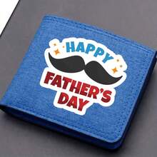 1pc Father's Day Pattern Coin Purse, Father's Day Text Wallet, Multi-Card Slot Card Holder Casual Wallet, Suitable As Father's Day Gift, Dad Gift, Gift Giving - Multicolor - View 8