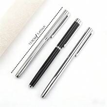 Luxury Silver Metal Fountain Pen, Professional Executive Writing Pen For Office, Business Signature, And Gift Giving - F0.5MM - View 2