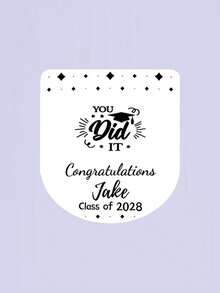 42 Miếng Dán Tốt Nghiệp Cá Nhân Hóa - 3.6*3.26cm. Được thiết kế cho mùa tốt nghiệp, những miếng dán này có thể tùy chỉnh với tên, lớp, năm tốt nghiệp và các họa tiết độc đáo (ví dụ: mũ tốt nghiệp, khẩu hiệu truyền cảm hứng). - Nhiều màu - Xem 10