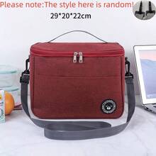 1pc/2pcs Kitchen Storage & Travel Food Container, Square Bento Box Bag Insulated Lunch Bag, Picnic Bag, Bento Box Tote Bag, Pouch-In-Pouch, Reusable Insulated Lunch Bag, Bento Bag, Bento Box Tote - Multicolor - View 28
