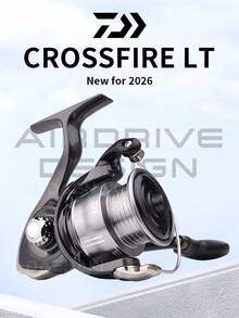DAIWA CROSSFIRE LT 旋转式渔线轮 1000-6000 ABS 金属线轴 5-12KG 强力硬式渔线轮 轻巧坚固的机身 - 金色 - 查看 2