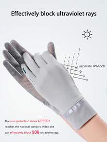 1 đôi găng tay nữ không ngón, nhẹ, chống tia UV, chất liệu lưới thoáng khí, thích hợp cho lái xe và sử dụng màn hình cảm ứng, mùa xuân/hè. - A - Xem 6