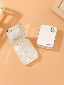 eyekan 1pc Butterfly Pattern Contact Lens Case With Mirror, Contact Lens Storage Box, Contact Lens Care Kit, And Applicator Stick, Suitable For Travel And Home Use. Contact Lens Soaking Storage Set, Suitable For School Use. - Care Box - View 13