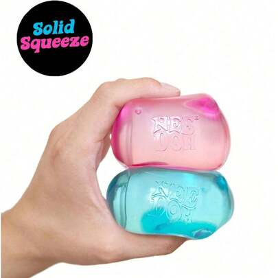 1个 Schylling Need Nice Oh Cube 成人减压挤压玩具，麦芽色四色慢回弹方形魔方玩具，户外游戏，生日/节日礼物