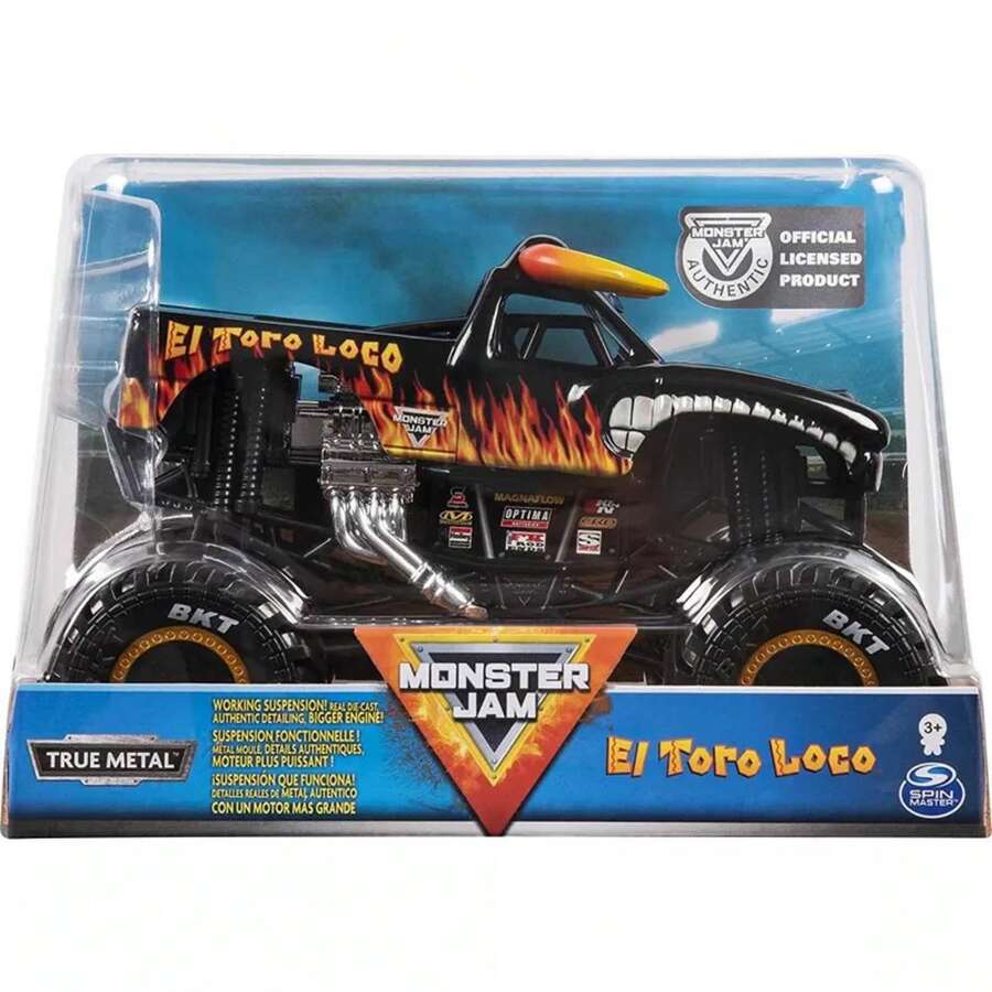 Monster Jam, Official El Toro Loco Monster Truck, Die-Cast Vehicle, 1:24 Scale - 1 - 查看 1