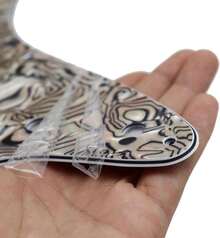 3-Ply 11 Hole SSS Guitar Pickguard - For ST/Strat Style ForUSA/Mexico Fender Stratocaster/Strat (Black And White Shells) - ColorA - 查看 3