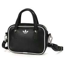 Adidas ADICOLOR SB 女士斜挎包，轻便休闲户外手提包/单肩包 JX7872 - 黑色 - 查看 2