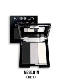MISSLYN 1入 3色完美搭配眼影，高顯色度眼影滑順塗抹，霧面閃亮亮片多維度，均勻暈染純素無動物實驗，冬季Y2K時尚風格，生日情人節新年禮物 - 01N - 查看 8