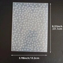 Extra Large Embossed Texture Mold, Geometric Pattern, Constellation, Cosmic, Ocean, Summer Elements, Raindrop Texture Embossing Folder For DIY Scrapbooking, Greeting Cards, Background Textures - Large 2D - View 19