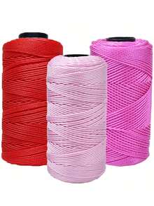 Bộ 3 cuộn len nylon chất lượng cao, mỗi cuộn 100g, 3 sợi, đường kính 1.5mm, nhiều màu sắc để lựa chọn, dùng để đan móc, làm mũ, túi xách, giày dép, giá đỡ cây, thảm xe hơi, v.v. - sợi - Xem 9