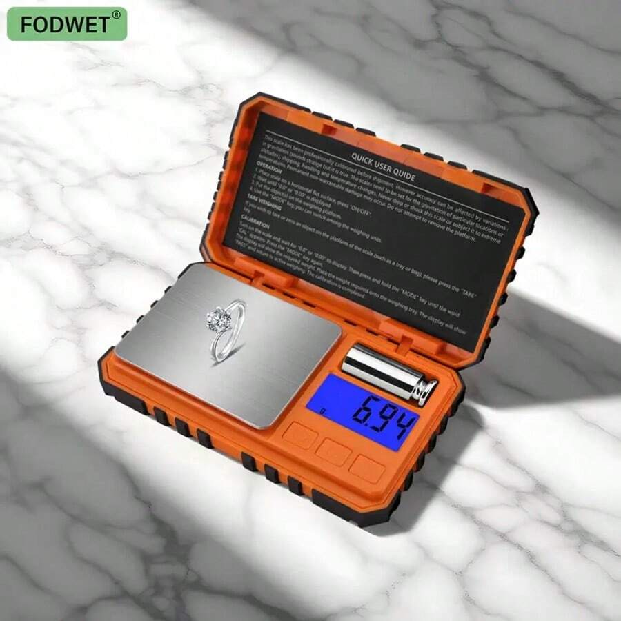 0.01g High Precision Electronic Scale 200g, Mini Jewelry Scale, Portable Pocket Scale, Comes With Calibration Weight, 2*AAA Batteries (Not Included) - Multicolor - View 1