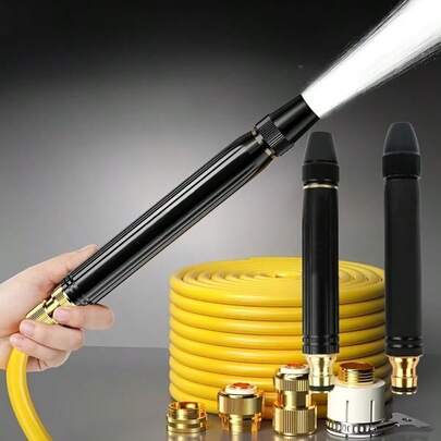 2pcs High Pressure Spray Nozzle, Home Garden Washer Gun Sprayer Head, Pacifier-Shaped Black Nozzle, Suitable For Car Washing, Gardening, Floor Cleaning