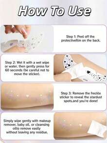 6张银色闪光雀斑贴纸，金属质感临时纹身，适合女性，银色闪光纹身，美妆闪光，适合圣诞节、节日、音乐派对 - 銀色 - 查看 5