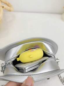 1个女童可爱鲸鱼造型PU拉链链条斜挎包，适合春夏日常使用 - A - 查看 10