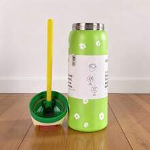 Owal'aWater Bottle 32oz,Multiple Colors Are Available,With Straw,Heat Preservation Time More Than 24 Hours, Cold And Hot Water Can Be Insulated, Can Make Coffee, Frozen Drinks, Beautiful Appearance, Exquisite Workmanship, Suitable For Camping, Work, Indoor Use. - Darling Daisy-32oz - 查看 4