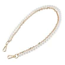 1条珍珠链条肩带配件，可作肩带、手提包带、金属链条，适用于钱包、背包肩带替换，适合女士单肩包和腋下包，既可作装饰，也可作替换肩带，亦可作为生日/节日礼物。 - 彩色 - 查看 9