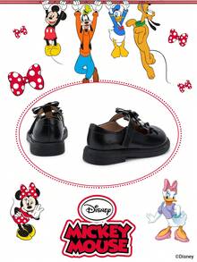 Mickey Mouse Authorized collaboration with | A pair of children's sneakers, suitable for daily, festival, sports, and outdoor wear. It fits the foot comfortably, is anti-slip, wear-resistant, and breathables's's's's's's。 sneakers, girls' sneakers, girls' board shoes) - 黑色 - 查看 3