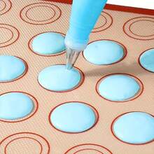 1/2pcs Macaron Silicone Baking Mat - Non-Stick Silicone Macaron Baking Mat/Pastry Cookie Liner, Reusable, Perfect Baking Set For Macarons, Pastries, Cakes And Breads - Multicolor - View 3