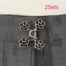 2/4/6Sets Jeans Waist Adjuster Buckle Waist Tightening Tool Elastic Button Waistband Size Adjustable Tightening Accessory - A - View 24