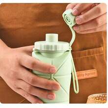 1 chiếc cốc nước silicone gấp gọn 600ml - có nắp và vòng treo, bình nước di động, nắp tháo rời, dễ vệ sinh, nhẹ & tái sử dụng, phụ kiện nhà bếp, phù hợp cho du lịch, leo núi, thể thao - (Xanh lá, Hồng, Xám, Xanh dương) - Thiết kế dùng cho nóng & lạnh, quà tặng tuyệt vời cho quý cô, mẹ, bạn bè, bạn gái và bạn trai. Lý tưởng cho sinh nhật, đám cưới, kỷ niệm, Lễ Phục sinh, tựu trường, Ngày Cá tháng Tư và nhiều dịp khác. Đây gần như hoàn hảo. - Nhiều màu - Xem 6