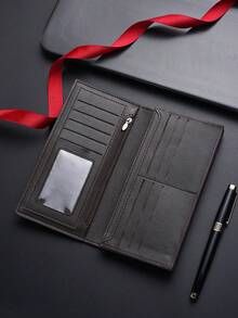 SHABILI New Large Capacity Multi-Card Slot Wallet, Functional Long Wallet For Men Wallet Purse Wallet Travel Essential Summer For Women Cute Wallet Checkered - Coffee Brown - View 2