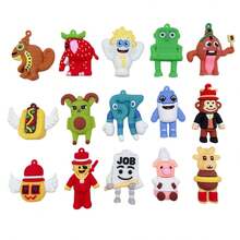 Tralalero Tralala 可动人偶套装，意大利脑腐梗鲨鱼毛绒玩具，搞笑 Tung Tung Tung Sahur 脑腐，鲨鱼病毒 AI 脑腐动物雕像配运动鞋 - 彩色 - 查看 7