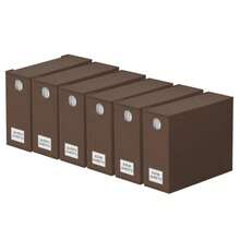 SpaceAid - Paquete de 6 organizadores y almacenamiento organizador de sábanas plegable con ventana para clóset de lino juego de carpetas para almacenamiento de ropa de cama tamaño Queen y King café - Marrn - Ver 1