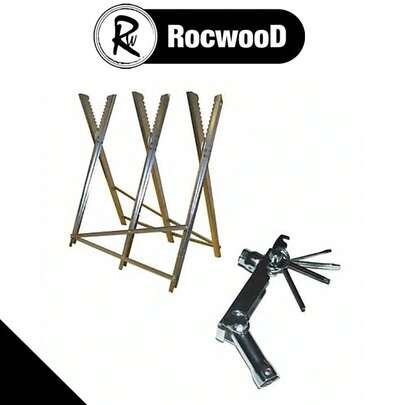 Chainsaw Pocket Tool Stand Trestle For Wood Logs & Folding Log Cutting Saw Horse