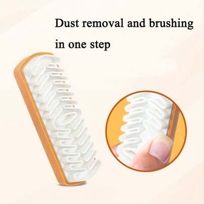 1 Bàn chải cao su - Bàn chải tẩy rửa - Bàn chải làm sạch giày silicon giả da lộn - Bề mặt mềm mại - Bàn chải lông mềm mại cho giày giả da - Nhỏ gọn và bền - Thích hợp cho mọi mùa