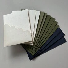 NIEWSPECIAL 10张/套婚礼邀请卡套装，适用于订婚、15周年纪念、生日、洗礼等场合，简约风格邀请函信封，5*7英寸邀请卡，DIY邀请函，可定制口袋 - 款式A - 查看 5