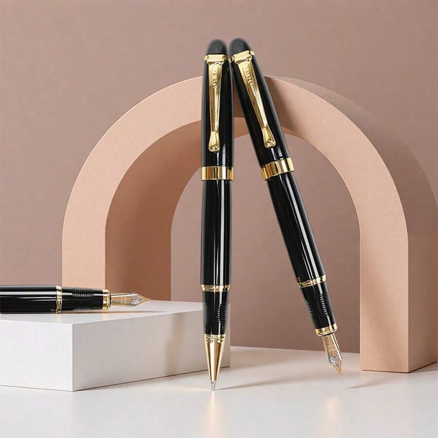 A Pen Light Luxury Fashion Water Neutral Pen/Luxury Black Business Office Pen Fine 0.5mm/Smooth Writing/Male And Female Professional Executive/Refilling/Student Writing Pen/Fine Gift Pen