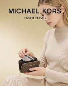 Michael Kors Empire Slim Thin ID Credit Card Holder RFID Genuine Leather Bifold Front Pocket Wallet - Dark Brown - View 2