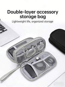 Multi-Functional Travel Organizer Bag, Suitable For Cables, Power Banks, Earphones, USB Drives, Etc. - Single Layer - View 5